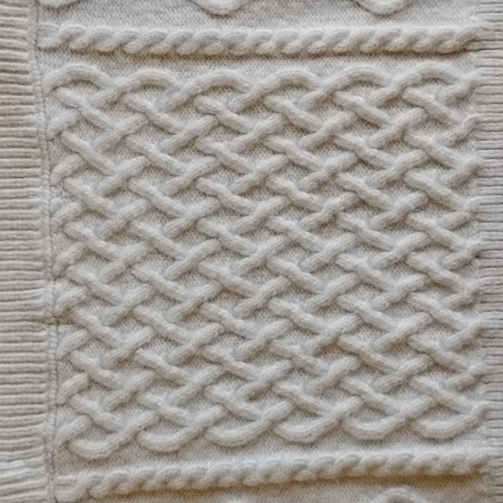 H&M Cable Knit Crop Top Camisole Sweater L Cream Ivory - Picture 5 of 11
